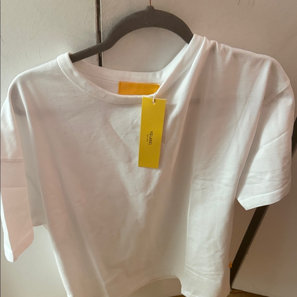 Yellow Label Co. White Crew Neck Tee